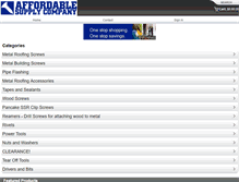 Tablet Screenshot of affordablesupplyco.com